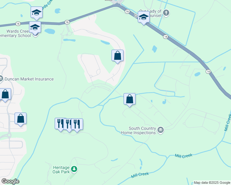 map of restaurants, bars, coffee shops, grocery stores, and more near 132 Registry Boulevard in Saint Augustine