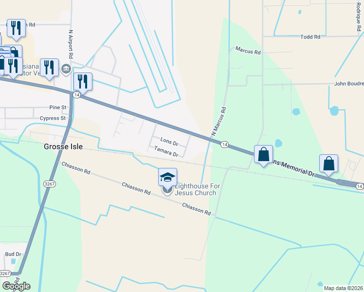 map of restaurants, bars, coffee shops, grocery stores, and more near 3701-3913 Lons Drive in Abbeville