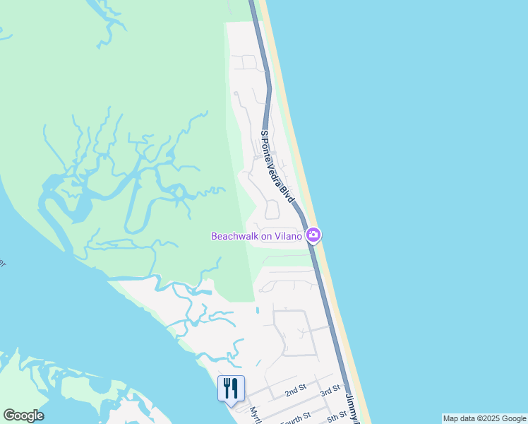map of restaurants, bars, coffee shops, grocery stores, and more near 325 South Ocean Grande Drive in Ponte Vedra Beach