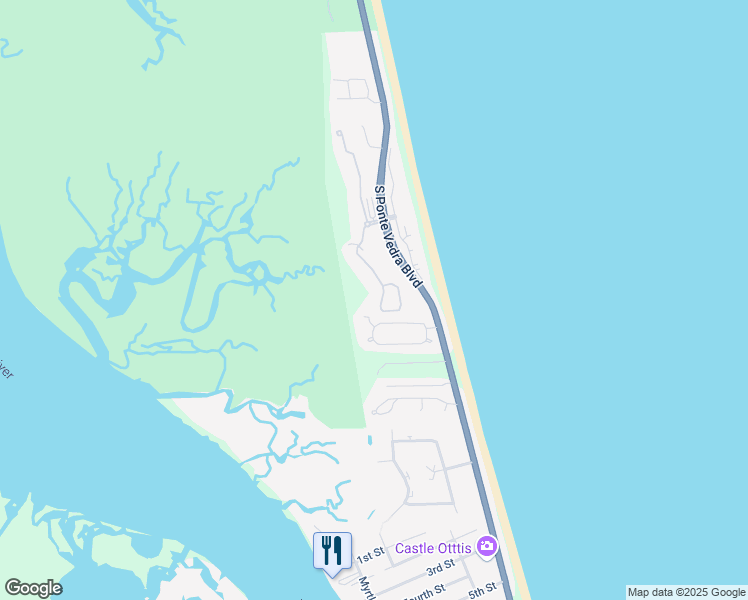 map of restaurants, bars, coffee shops, grocery stores, and more near 315 South Ocean Grande Drive in Ponte Vedra Beach