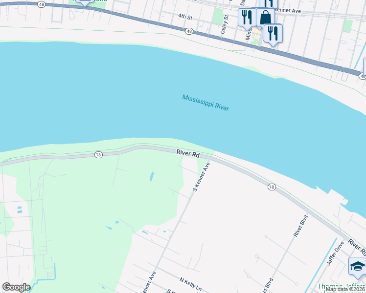 map of restaurants, bars, coffee shops, grocery stores, and more near 10517 River Road in Avondale