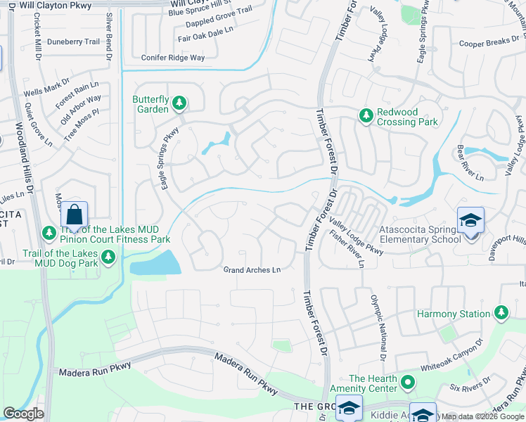 map of restaurants, bars, coffee shops, grocery stores, and more near 12206 Sunlight Peak Lane in Humble