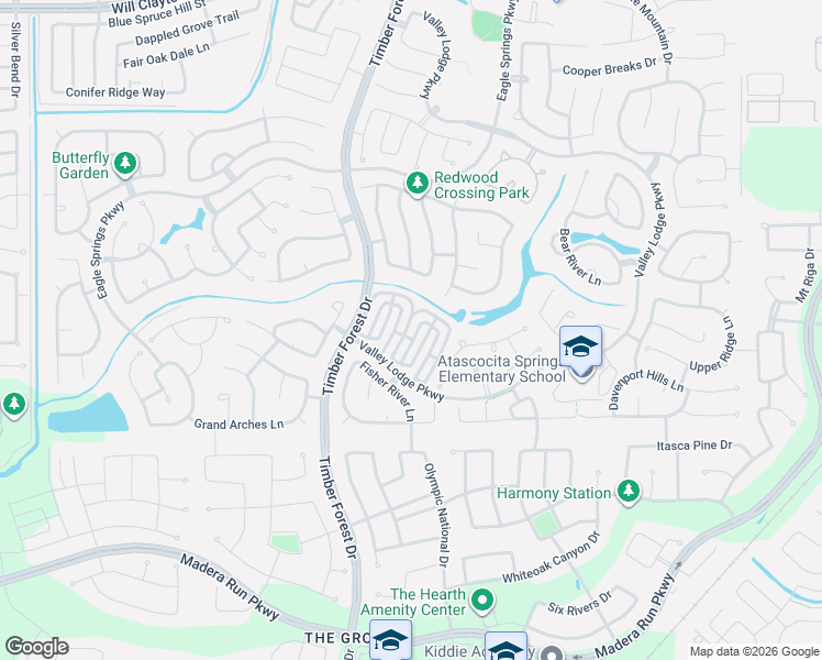 map of restaurants, bars, coffee shops, grocery stores, and more near 17227 Pecos Park Lane in Humble