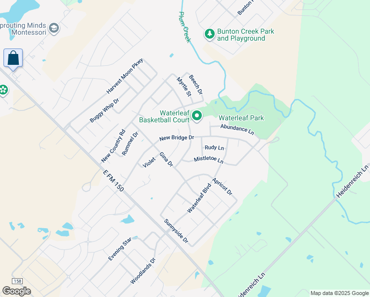map of restaurants, bars, coffee shops, grocery stores, and more near 210 Sheep Trail Drive in Kyle