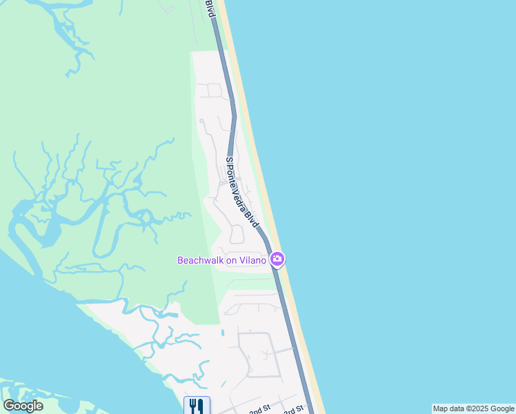 map of restaurants, bars, coffee shops, grocery stores, and more near 130 Serenata Drive in Ponte Vedra Beach