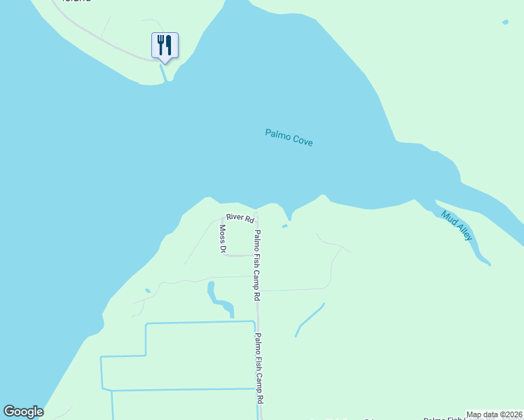 map of restaurants, bars, coffee shops, grocery stores, and more near 8550 Palmo Fish Camp Road in St. Augustine