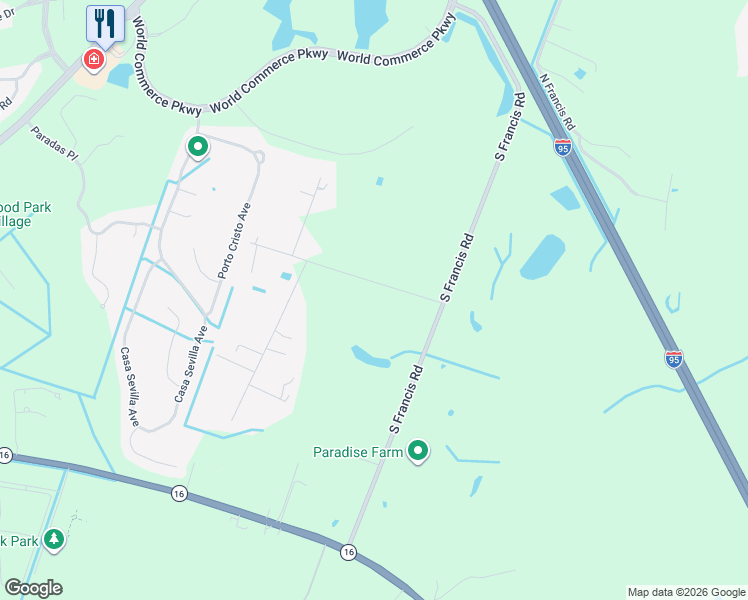 map of restaurants, bars, coffee shops, grocery stores, and more near 4575 Wolfe Road in St. Augustine