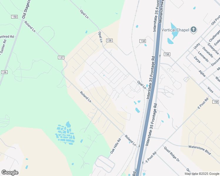 map of restaurants, bars, coffee shops, grocery stores, and more near 600 Roland Lane in Kyle