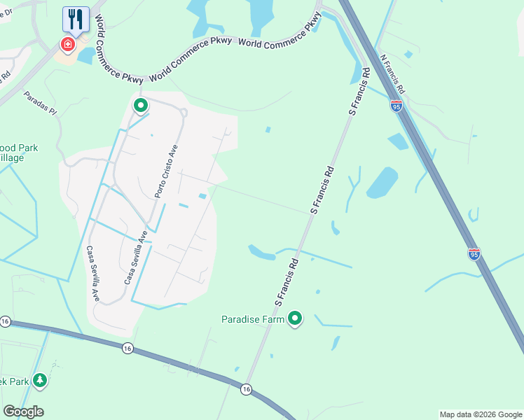map of restaurants, bars, coffee shops, grocery stores, and more near 4575 Wolfe Road in St. Augustine