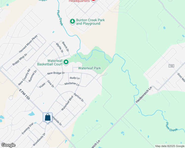 map of restaurants, bars, coffee shops, grocery stores, and more near 571 Abundance Lane in Kyle