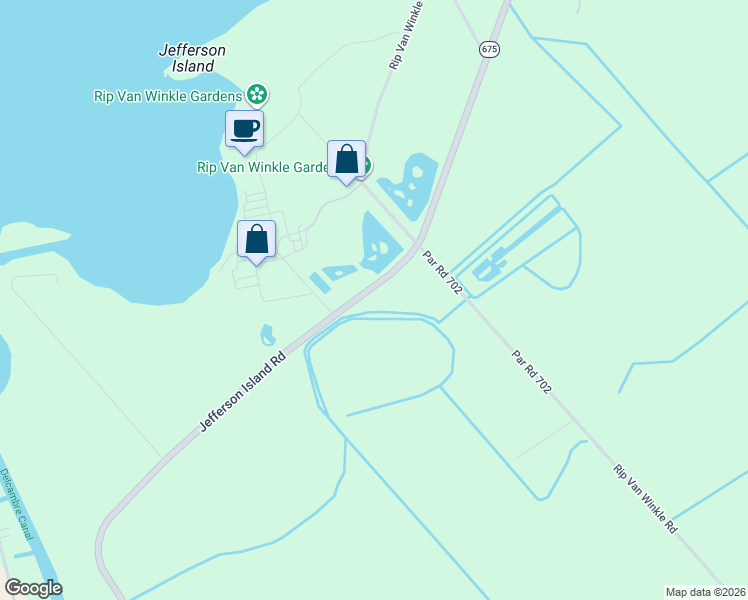 map of restaurants, bars, coffee shops, grocery stores, and more near 10005 Jefferson Island Road in New Iberia