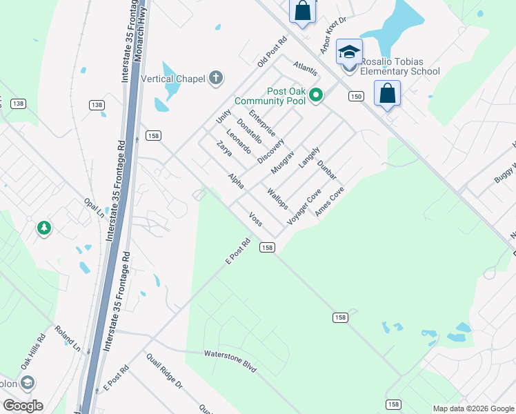 map of restaurants, bars, coffee shops, grocery stores, and more near 209 Wallops in Kyle