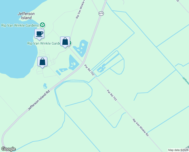 map of restaurants, bars, coffee shops, grocery stores, and more near 5113 Rip Van Winkle Road in New Iberia