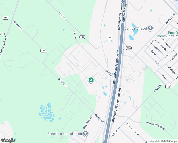 map of restaurants, bars, coffee shops, grocery stores, and more near 210 Opal Lane in Kyle