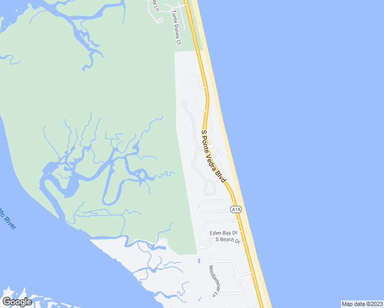 map of restaurants, bars, coffee shops, grocery stores, and more near 201 South Ocean Grande Drive in Ponte Vedra Beach