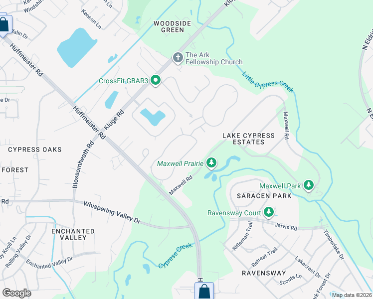 map of restaurants, bars, coffee shops, grocery stores, and more near 13717 Barrow Cliff Lane in Cypress