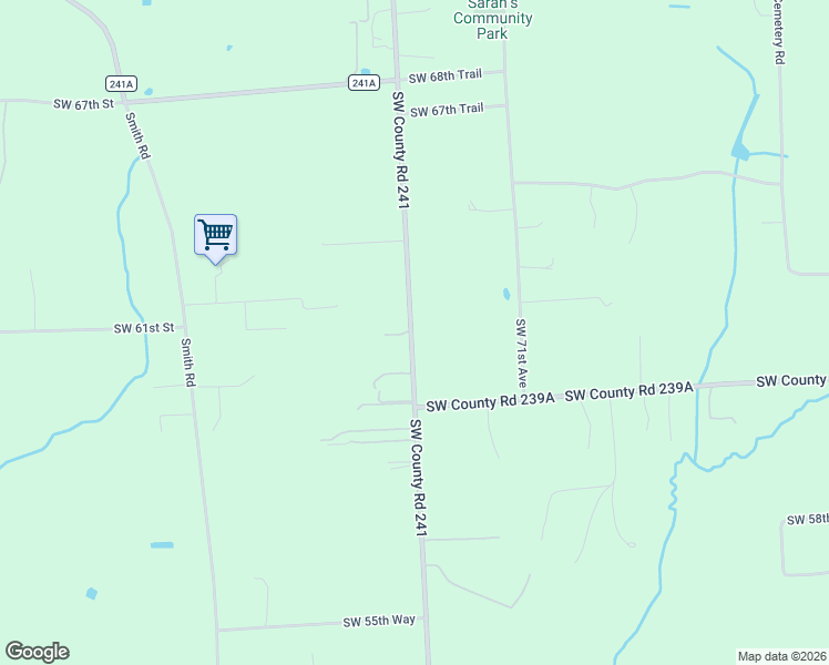 map of restaurants, bars, coffee shops, grocery stores, and more near 6793 Southwest County Road 241 in Lake Butler