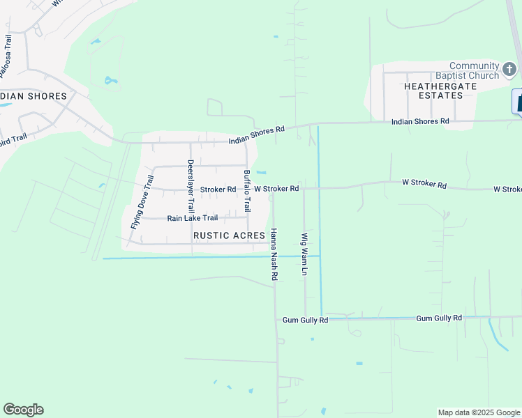map of restaurants, bars, coffee shops, grocery stores, and more near 20107 Buffalo Trail in Crosby