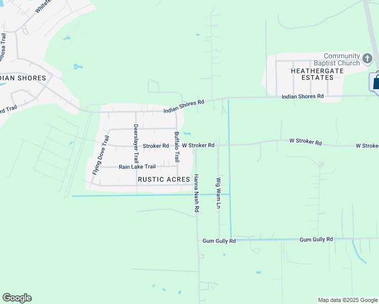 map of restaurants, bars, coffee shops, grocery stores, and more near 20107 Buffalo Trail in Crosby