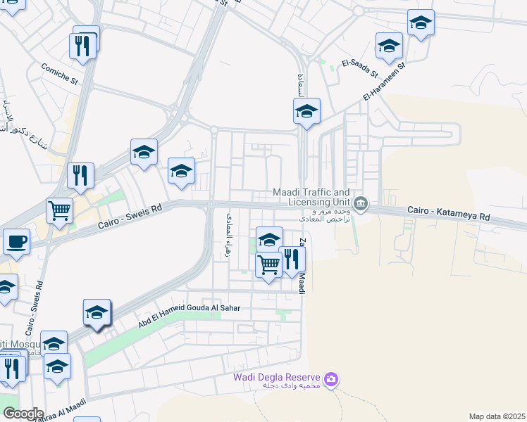 map of restaurants, bars, coffee shops, grocery stores, and more near in 