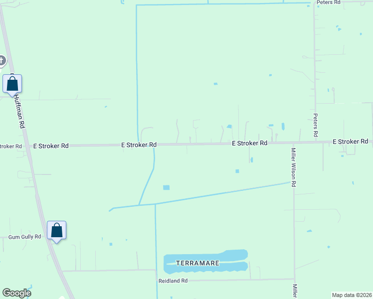 map of restaurants, bars, coffee shops, grocery stores, and more near 908 East Stroker Road in Crosby