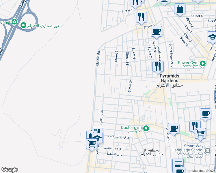 map of restaurants, bars, coffee shops, grocery stores, and more near in 