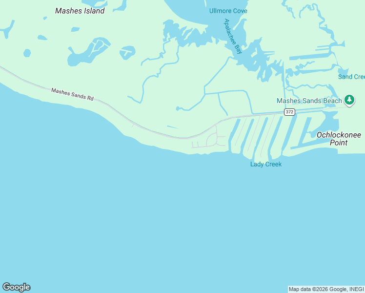 map of restaurants, bars, coffee shops, grocery stores, and more near 595 Mashes Sands Road in Panacea