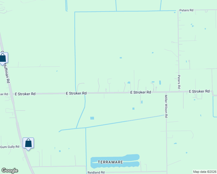 map of restaurants, bars, coffee shops, grocery stores, and more near 1005 East Stroker Road in Crosby