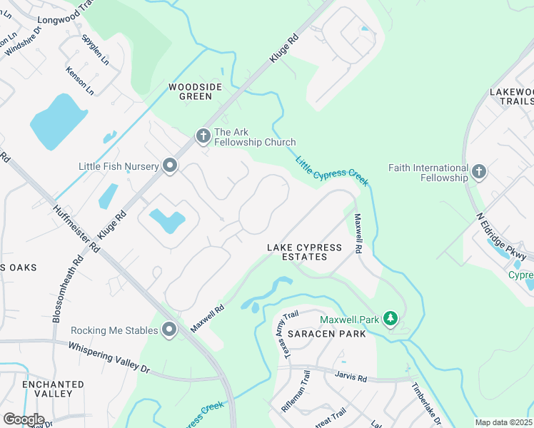map of restaurants, bars, coffee shops, grocery stores, and more near 13527 Hartford Bay Trail in Cypress