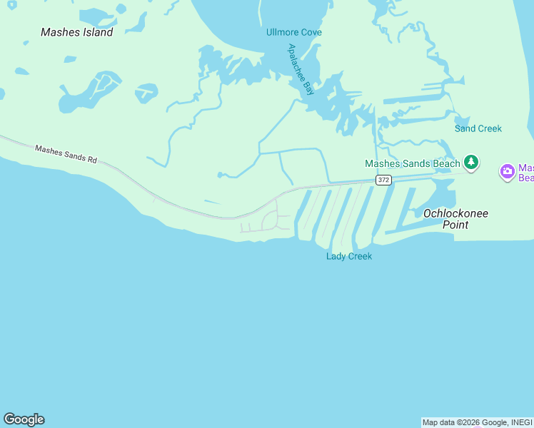 map of restaurants, bars, coffee shops, grocery stores, and more near 695E1 Mashes Sands Road in Panacea