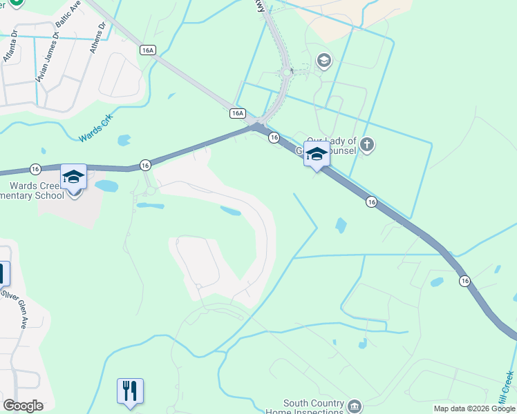 map of restaurants, bars, coffee shops, grocery stores, and more near 2080 Crown Drive in St. Augustine