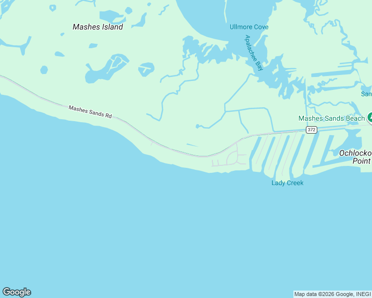 map of restaurants, bars, coffee shops, grocery stores, and more near 566 Mashes Sands Road in Panacea