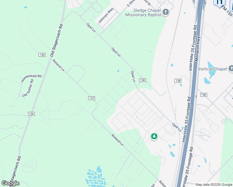 map of restaurants, bars, coffee shops, grocery stores, and more near 1210 Roland Lane in Kyle