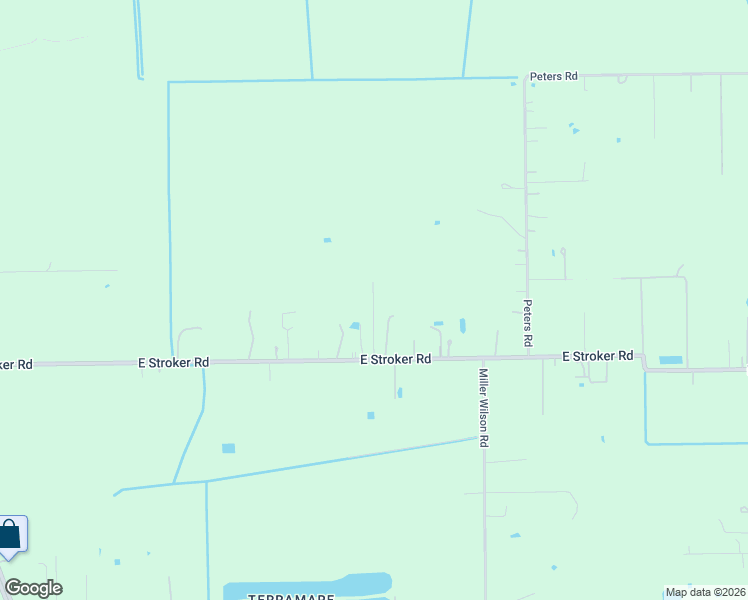map of restaurants, bars, coffee shops, grocery stores, and more near 1207 East Stroker Road in Crosby