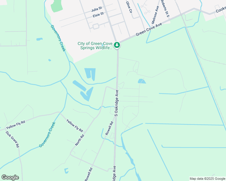 map of restaurants, bars, coffee shops, grocery stores, and more near 2652 South Oakridge Avenue in Green Cove Springs