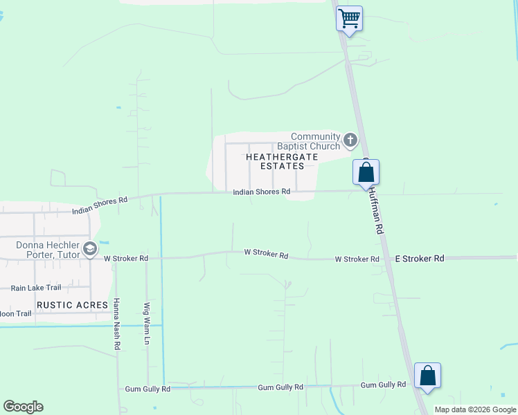 map of restaurants, bars, coffee shops, grocery stores, and more near 431 Indian Shores Road in Crosby
