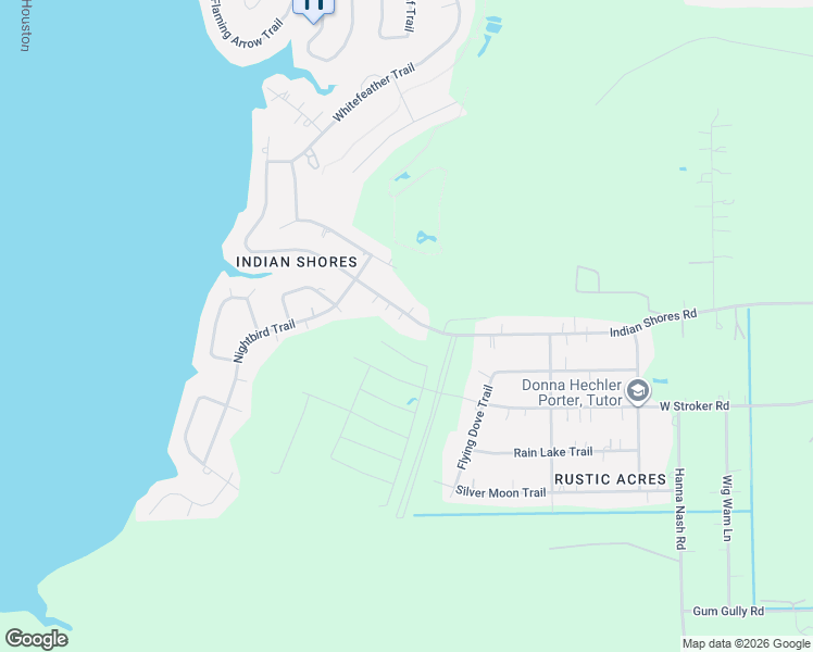 map of restaurants, bars, coffee shops, grocery stores, and more near 1706 Indian Shores Road in Crosby