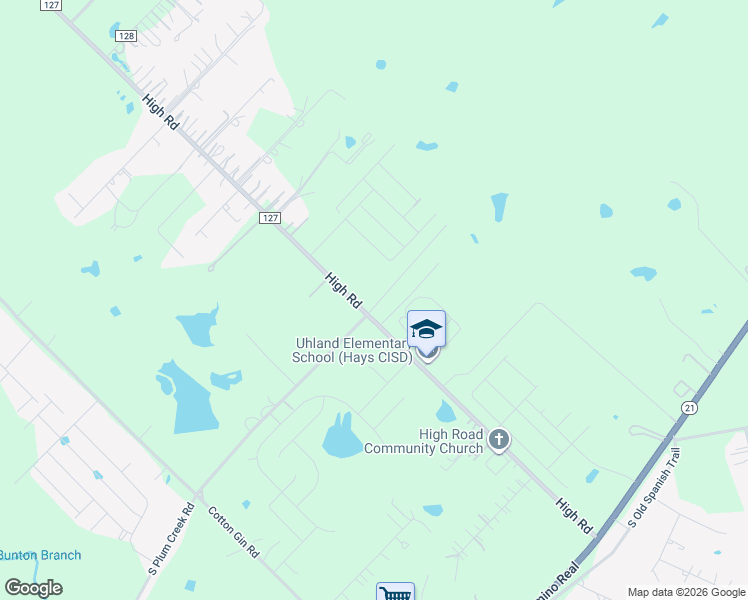 map of restaurants, bars, coffee shops, grocery stores, and more near 2100-2298 High Road in Uhland