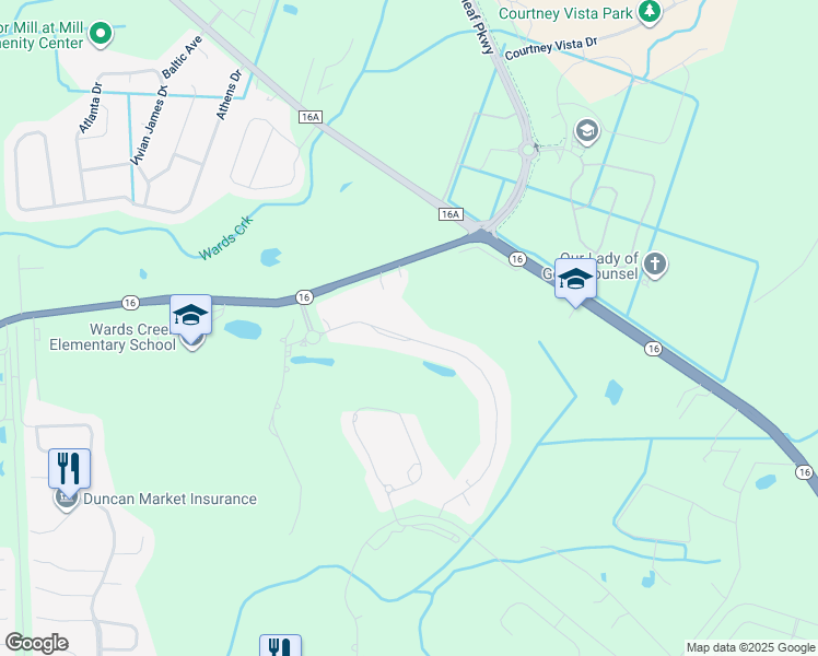 map of restaurants, bars, coffee shops, grocery stores, and more near 2120 Crown Drive in St. Augustine