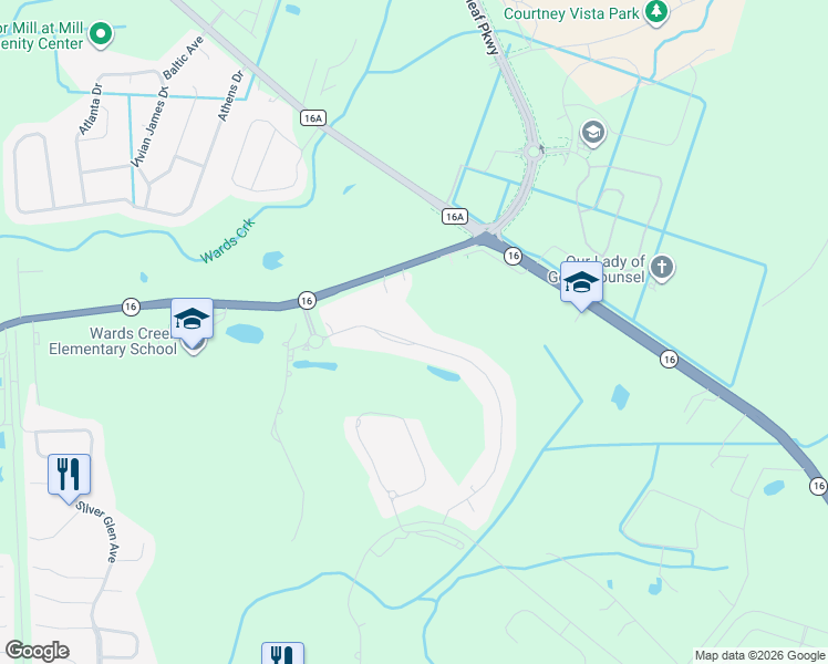 map of restaurants, bars, coffee shops, grocery stores, and more near 2120 Crown Drive in St. Augustine