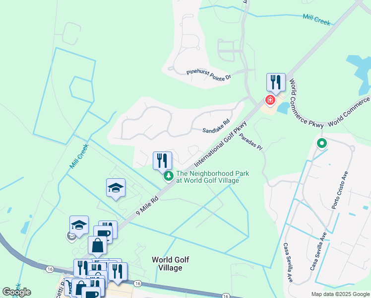 map of restaurants, bars, coffee shops, grocery stores, and more near 230 Presidents Cup Way in St. Augustine