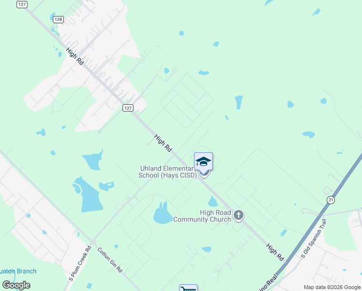 map of restaurants, bars, coffee shops, grocery stores, and more near 2100-2298 High Road in Uhland