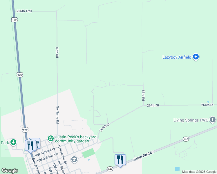 map of restaurants, bars, coffee shops, grocery stores, and more near 8300-8540 262nd Terrace in Branford