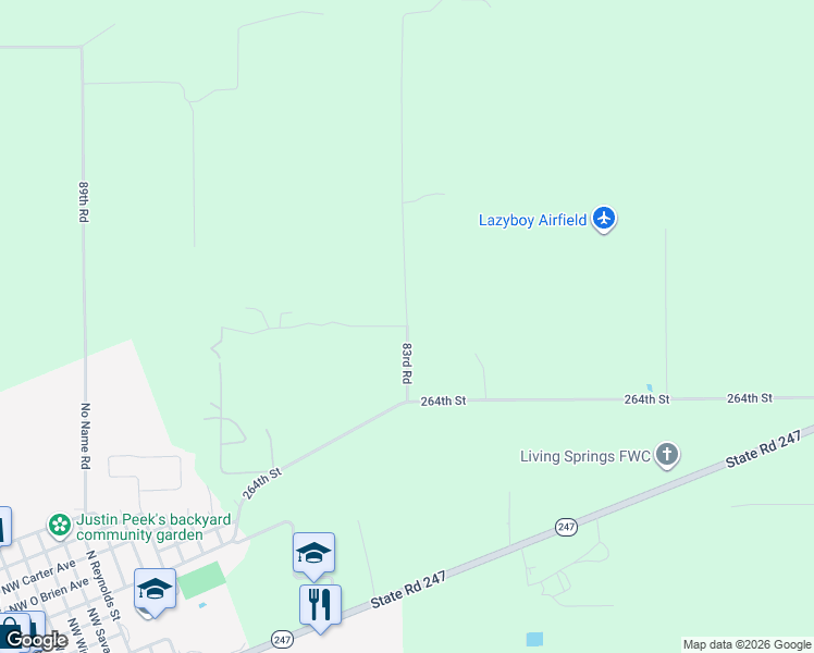 map of restaurants, bars, coffee shops, grocery stores, and more near 8300 262nd Terrace in Branford