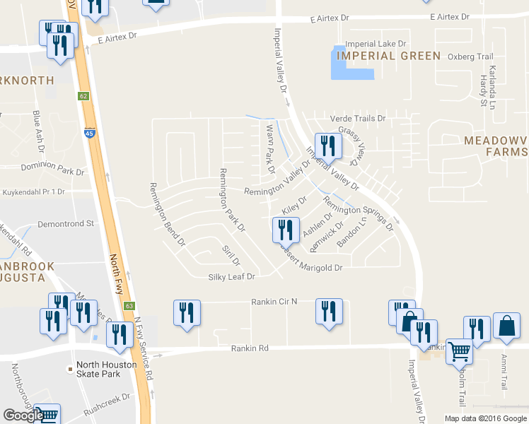 map of restaurants, bars, coffee shops, grocery stores, and more near 507 Kiley Drive in Houston