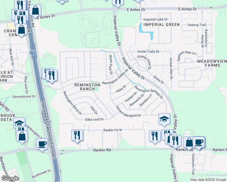 map of restaurants, bars, coffee shops, grocery stores, and more near 611 Kiley Dr in Houston