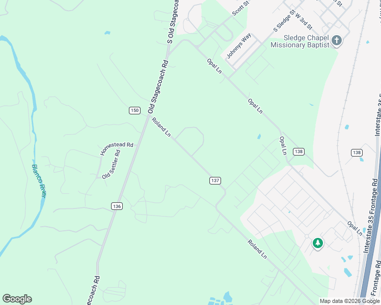 map of restaurants, bars, coffee shops, grocery stores, and more near 1430 Roland Lane in Kyle