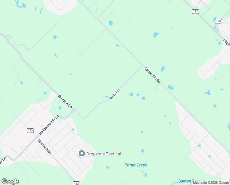 map of restaurants, bars, coffee shops, grocery stores, and more near Dairy Road in Uhland