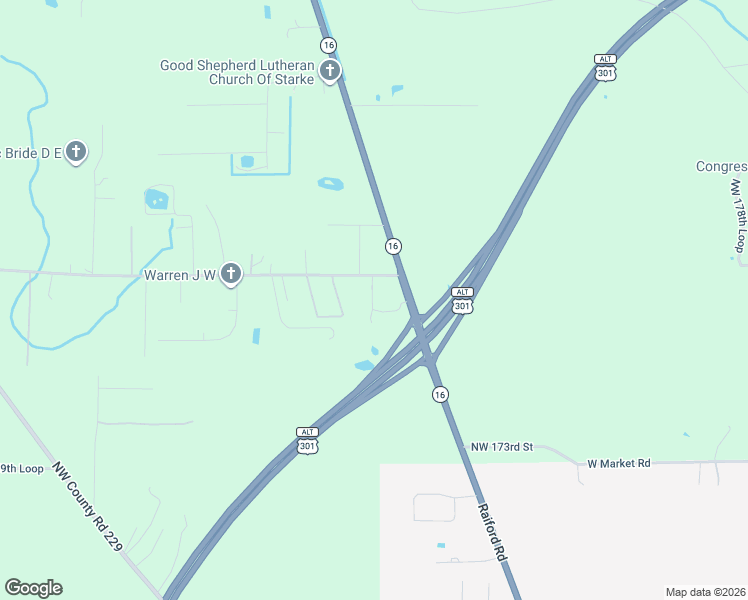 map of restaurants, bars, coffee shops, grocery stores, and more near 4688 Northwest 177 Avenue in Starke