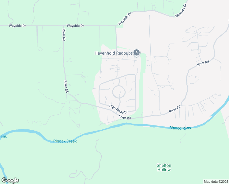 map of restaurants, bars, coffee shops, grocery stores, and more near 131 Campfire Circle in Wimberley